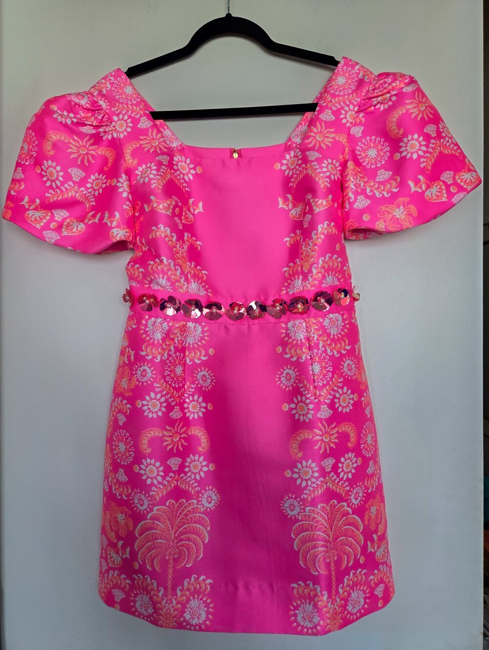 NWT Lilly Pulitzer Cohen Skirted Romper Sunkissed Pink Breezy Palm 0
